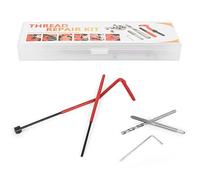 Bewinner M3 Thread Repair Kit 25Pcs, Helicoil Insert Set with Tap and Drill Bit, Threading Tool for Machine Repair, Steel Wire Thread Insert Kit with Transparent Box for Aluminum Iron