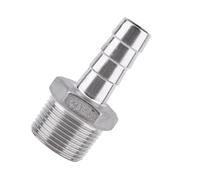 Bewinner Male Threaded Steel Barb Hose Fitting Tail Connector 1/4x6mm | 15mm, Hose Tail Adaptor, Simple Structure Straight Through, Choose The Correct Hose Tail