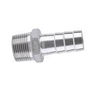 Bewinner Male Threaded Steel Barb Hose Fitting Tail Connector 1/4x6mm | 15mm, Hose Tail Adaptor, Simple Structure Straight Through, Choose The Correct Hose Tail