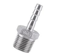 Bewinner Male Threaded Steel Barb Hose Fitting Tail Connector 1/4x6mm | 15mm, Hose Tail Adaptor, Simple Structure Straight Through, Choose The Correct Hose Tail