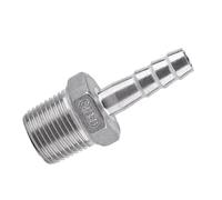 Bewinner Male Threaded Steel Barb Hose Fitting Tail Connector 1/4x6mm | 15mm, Hose Tail Adaptor, Simple Structure Straight Through, Choose The Correct Hose Tail