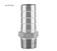 Bewinner Male Threaded Steel Barb Hose Fitting Tail Connector 1/4x6mm | 15mm, Hose Tail Adaptor, Simple Structure Straight Through, Choose The Correct Hose Tail