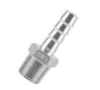 Bewinner Male Threaded Steel Barb Hose Fitting Tail Connector 1/4x6mm | 15mm, Hose Tail Adaptor, Simple Structure Straight Through, Choose The Correct Hose Tail