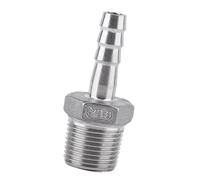 Bewinner Male Threaded Steel Barb Hose Fitting Tail Connector 1/4x6mm | 15mm, Hose Tail Adaptor, Simple Structure Straight Through, Choose The Correct Hose Tail