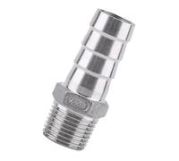 Bewinner Male Threaded Steel Barb Hose Fitting Tail Connector 1/4x6mm | 15mm, Hose Tail Adaptor, Simple Structure Straight Through, Choose The Correct Hose Tail
