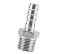 Bewinner Male Threaded Steel Barb Hose Fitting Tail Connector 1/4x6mm | 15mm, Hose Tail Adaptor, Simple Structure Straight Through, Choose The Correct Hose Tail
