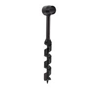 Bewinner Manual Auger Drill High Hardness Light Weight Portable Survival Drill for Wilderness Woodworking, Self Tapping Screw Carbon Steel, Black, 10-230mm/0.39-9.06in (25-230mm)