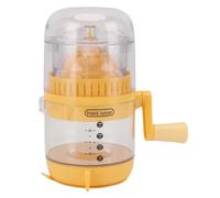 Bewinner Manual Citrus Juicer for Oranges, Lemons & Grapefruits | Hand Operated, No Power Needed, Food Grade Stainless Steel & Plastic, Compact & Portable for Home, Travel, Camping (Yellow)