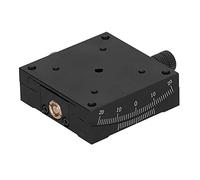 Bewinner Manual Linear Stage Goniometer HXVA60 60x60mm Dovetail Guide Drive Fine Tune Positioning Slide, Aluminum Alloy Black Anodized ±10° ±20mm Stroke for Optical Equipment