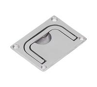 Bewinner Marine 316 Stainless Steel Flush Ring Pull Boat Cover - Square Deck Lift Handle, Mirror Polished, Resistant for Access Door, Center Console, Fishing Tackle Unit (96 * 69mm)