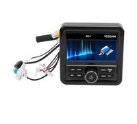 Bewinner Marine Gauge Receiver 4 Inch Display with Built-in Amplifier, Bluetooth MP5 Player, IPX6, 50W X 4 Channel for Boat Stereo System