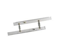 Bewinner Marine Navigation Parallel Ruler, 17.71in/450mm Clear Scale High Accuracy Boat Ship Drawing Parallel Ruler with Copper Acrylic Material for Chart Plotting Azimuth Line Measurement (450mm)