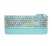 Bewinner Mechanical Gaming Keyboard, Bluetooth5.1/2.4GWireless/Wired 107 Keys Full Size Office Keyboard with Blue Switch, Wireless Keyboard for Desktop Laptop Tablet (Blue)