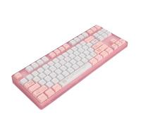 Bewinner Mechanical Keyboard with Red Switch for 87 Keys Ergonomic Gaming Keyboard, PBT Keycaps White Backlight Dye Sublimation