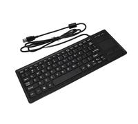 Bewinner Mechanical USB Keyboard Wired, Industrial Keyboard with Touchpad, IP68 Water Resistant, USB HUB Ergonomic Computer Keyboard for Laptop PC