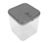 Bewinner Medication Lock Box with Code, Lockable Storage for Snacks Food Phone, Fridge Safe Habit Builder for Home Dorms Office, Clear Grey