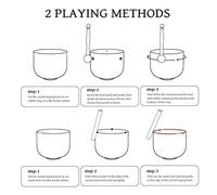 Bewinner Meditation Singing Bowl, 440HZ Crystal Strike Bowl, Rich Vibration Therapy, Crystal Singing, Resonates Frequencies, Yoga, Music in White (Note G)