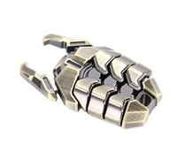 Bewinner Metal 3 Button Push Slider Toy - Egyptian Scarab Design Sensory Fidget Toy & Bottle Opener Gadget for Adults, Men & Women (Bronze)