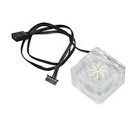 Bewinner Meter Indicator, G1/4 Thread 8 Impeller 3 Way Water Cooling Meter，Acrylic Revolving Water Indicator For PC Computer Water Cooling System (White)