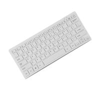 Bewinner Mini 78 Keys Ultra Thin Wired Keyboard, Long-lasting Engraving Key for Desktop PC Laptop, USB Connection, for Office Home Use (White)