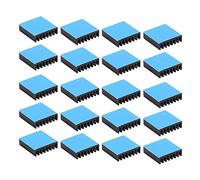 Bewinner Mini Aluminum Heat Sinks 20pcs 20x20x6mm, Heatsink for PC Chips IC Power Supplies Electronic Components, Black Heat Sink with Adhesive for LED Electrical Equipment, Efficient (With adhesive