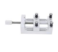 Bewinner Mini Bench Vise with Rubber Soft Jaws, CNC Aluminum Alloy Flat Clamp for Jewelry Making, Model Repair, 0-47mm Range, Drill Press, Electronics
