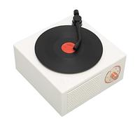 Bewinner Mini Bluetooth Speaker, Old Fashioned Record Player Style,with 3 Input Modes and Built in 1000mAh Battery, for Home/Office/Gifts(white)