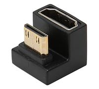 Bewinner Mini HDMI to HDMI Adapter, 8K 60Hz 48Gbps 180 Degrees Mini HDMI Male to HDMI Female Connector, U Shaped HDMI Converter For DSLR, Camcorder, PC
