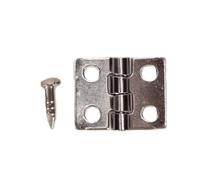 Bewinner Mini Hinges 10x8mm 4 Hole Iron with Nails for Dollhouse Cabinet | Tiny Hardware Fittings, Dollhouse Miniature Projects, Retro Craft Accessories, Small Woodworking Items