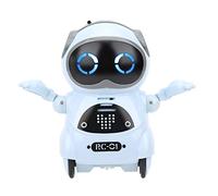Bewinner Mini Robot Toy Pocket Talking Dancing Singing LED Lights Robot Toy for Children Entertainment (Blue)
