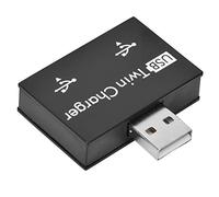 Bewinner Mini USB Hub, 2-Port USB Twin Charger Splitter Adapter Kit, Aluminum Alloy + PC Small/Portable/Rugged/Durable Mini USB Hub for Charging