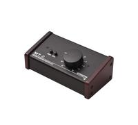 Bewinner Monitor Controller with Large Control Knob, XLR 3.5mm Inputs Outputs, Mute Function for Precise Attenuation - Black Metal, 1 Controller