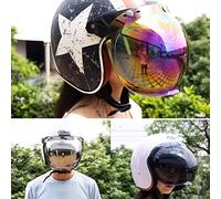Bewinner Motorcycle Open Face Helmet Visor, Bubble Shield Visor,
