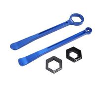Bewinner Motorcycle Tire Iron Axle Wrench Tool Kit - 4-in-1 Tire Change Tool with Hex Wrench Heads 10mm, 13mm, 22mm, 27mm, 32mm for Pit Bikes Dirt Bikes MX Motocross Off Road Motorcycles