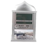 Bewinner Muslim Praying Clock, Azan Wall Clock Islamic Prayer Azan Table Clock with Muslim lunar Calendar, World Time,Temperature, Azan Time Remind, Makkah Music for Praying