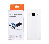 Bewinner No Welding DIY Power Bank Shell Box with Fast Charging, 4-section Mobile Power Box for Quick Customization, Black/White (9400)