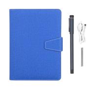 Bewinner Notebook Digital Notebook with Smart Pen, OCR Recognition Real Time Sync BT 5.0 for Android Offline Storage Handwriting to Editable Text AI Drawing Voice Drawing (Linen Pattern Blue)