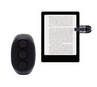 Bewinner Page Turner Remote Control, Rechargeable Bluetooth Page Turner for Tablets, Infrared Air Turn and Clicker for Hands Free Reading in Bed (Black)