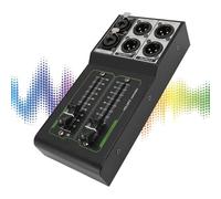 Bewinner Passive Volume Controller All Metal, Passive Speaker Volume Controller 1 in 2 Out, Stereo Volume Controller with Extended 70mm Fader for Studio and Home Sound System