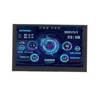Bewinner PC CPU GPU RAM Data Monitor, 5 Inch IPS USB-C Sensor Panel Display with Customizable Themes, Real-Time Temperature & Usage for PC Case (Inside/Outside)