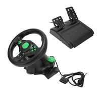 Bewinner PC Racing Wheel 180 Degree Steering Wheel Game Controller with Pedals, Suction Cup Base, Vibration Feedback for 360 PC Racing Simulation Games