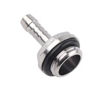 Bewinner PC Water Cooling TwoTouch Fitting G1/4 Thread Barb Connector 6 Pack for 7.5mm Tube, Stainless Steel and Plastic Barb Fitting for Water Blocks, Radiators, Pump, Reservoir (6mm)