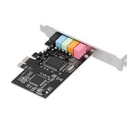 Bewinner PCI-E Sound Card 5.1 Channel CMI8738 Chip Stereo Card for Desktop Computer, 24-bit 48KHz Sampling, Supports 7 Vista XP, 6-Channel Surround Output
