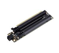 Bewinner PCIe Riser Card X16 to X8 X8 Splitter Gen4 Connector for ITX | 5U Gold Plated, Gen4 Connectors, 2cm Slot Spacing, Clock Splitter IC, SATA Power, Low Profile for ITX