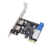 Bewinner PCIe to USB 3.0 Expansion Card, 2 Port 5Gbps High Speed Desktop PC Internal Card with 19 Pin Connector, No External Power Needed, for Wins Linux
