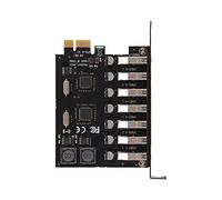 Bewinner PCIE to USB 3.0 Expansion Card, 5Gbps High Speed 4A Power Supply VIA Chip PCB with 7 USB3.0 Ports for Desktop PC Host Card Support