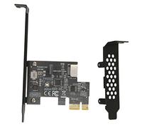 Bewinner PCIE to USB 3.2 Expansion Card High Speed PCIE X1 to USB3.2 Gen1 Type E 20PIN for Desktop Front Type C Black (PCIE X1 to USB3.2)