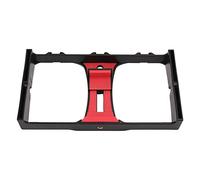 Bewinner Phone Video Camera Cage ABS Handheld Smartphone Video Rig Portable Stabilizer for Livestreaming Vlog, Shockproof Adjustable Mount with Cold Shoe 1/4in Screw - Red (Red)