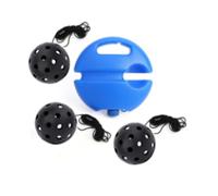 Bewinner Pickle Training Aid, Portable Self Practice Device with High Elastic Strings for All Skill Levels, Black, 74MM Rebound Balls, 4 Units (Style 1)