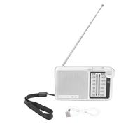 Bewinner Portable AM FM Radio, Rechargeable Portable Transistor Pocket Radio with Headphone Jack, Compact Handheld Radio with Strong Signal Reception and Clear Sound for Study, Work (Black)